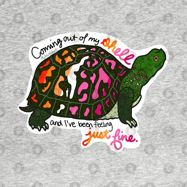 Lesbian Pride Turtle by jberoldart